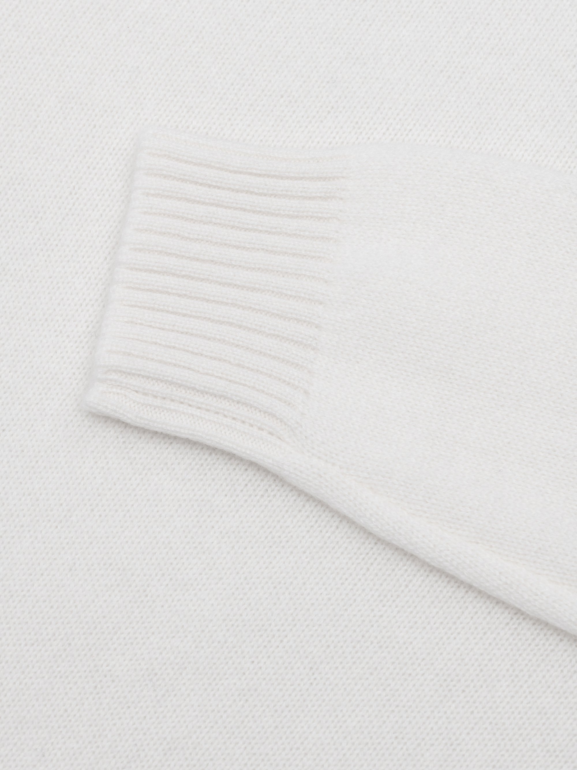 Mens Architect Crew Neck Knitted Cashmere Sweater Frost White | Begg x Co