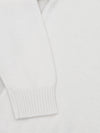 Mens Architect Crew Neck Knitted Cashmere Sweater Frost White | Begg x Co