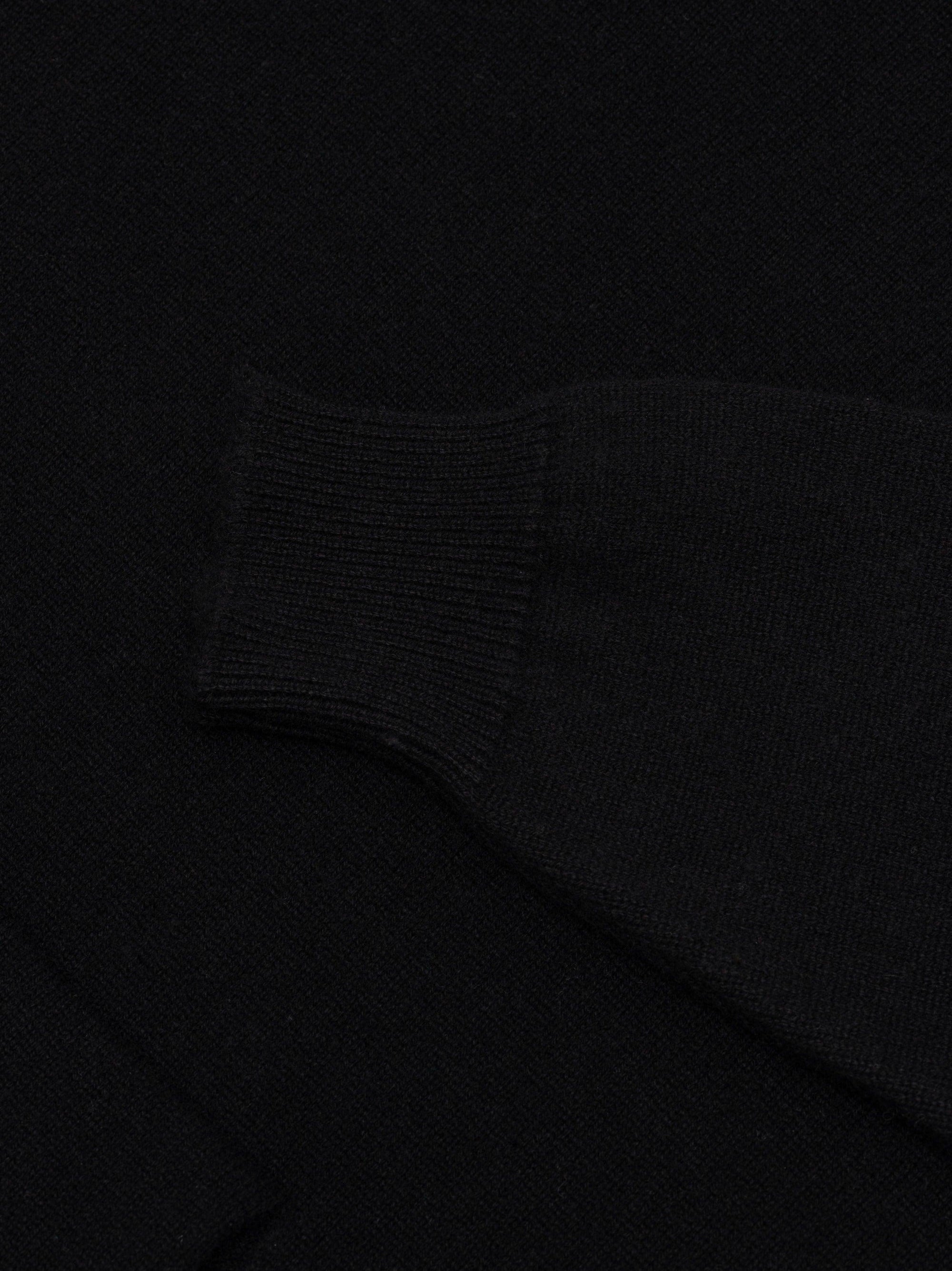 Mens Rockcliffe Cashmere Knitted Hoody Black | Begg x Co
