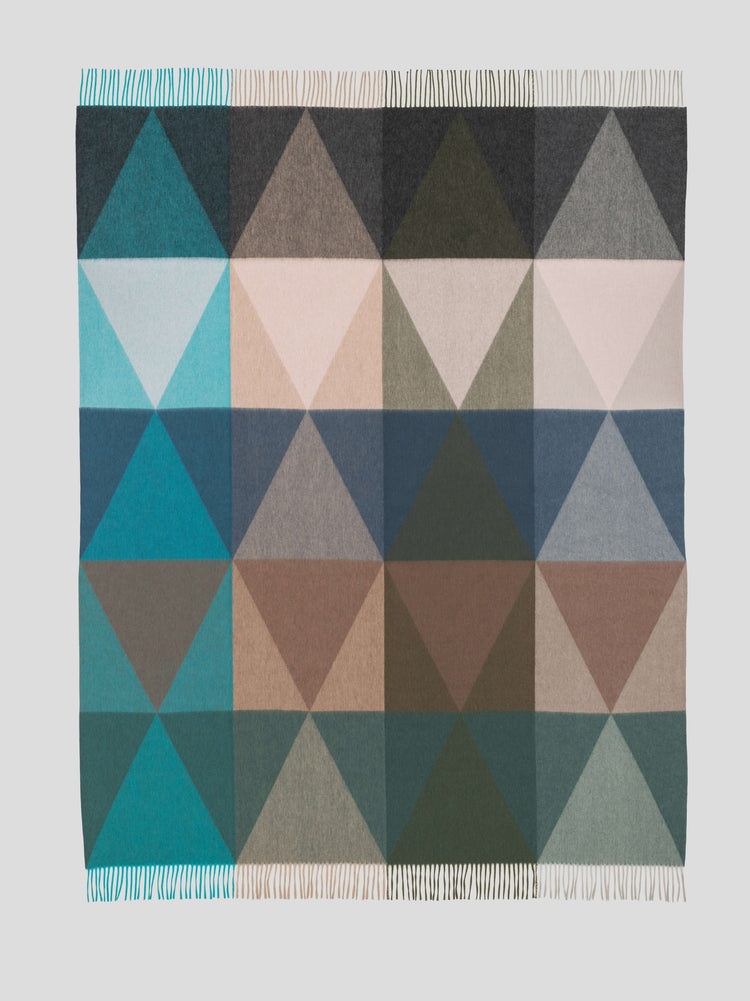Arran Pyramid Cashmere Throw Dark Teal | Begg x Co