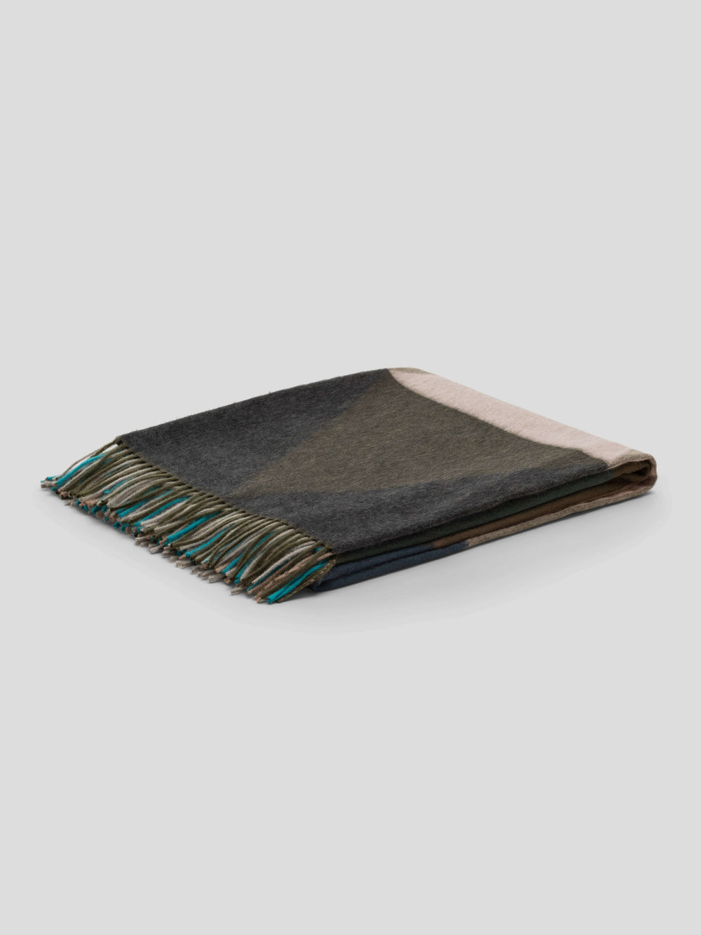 Arran Pyramid Cashmere Throw Dark Teal | Begg x Co
