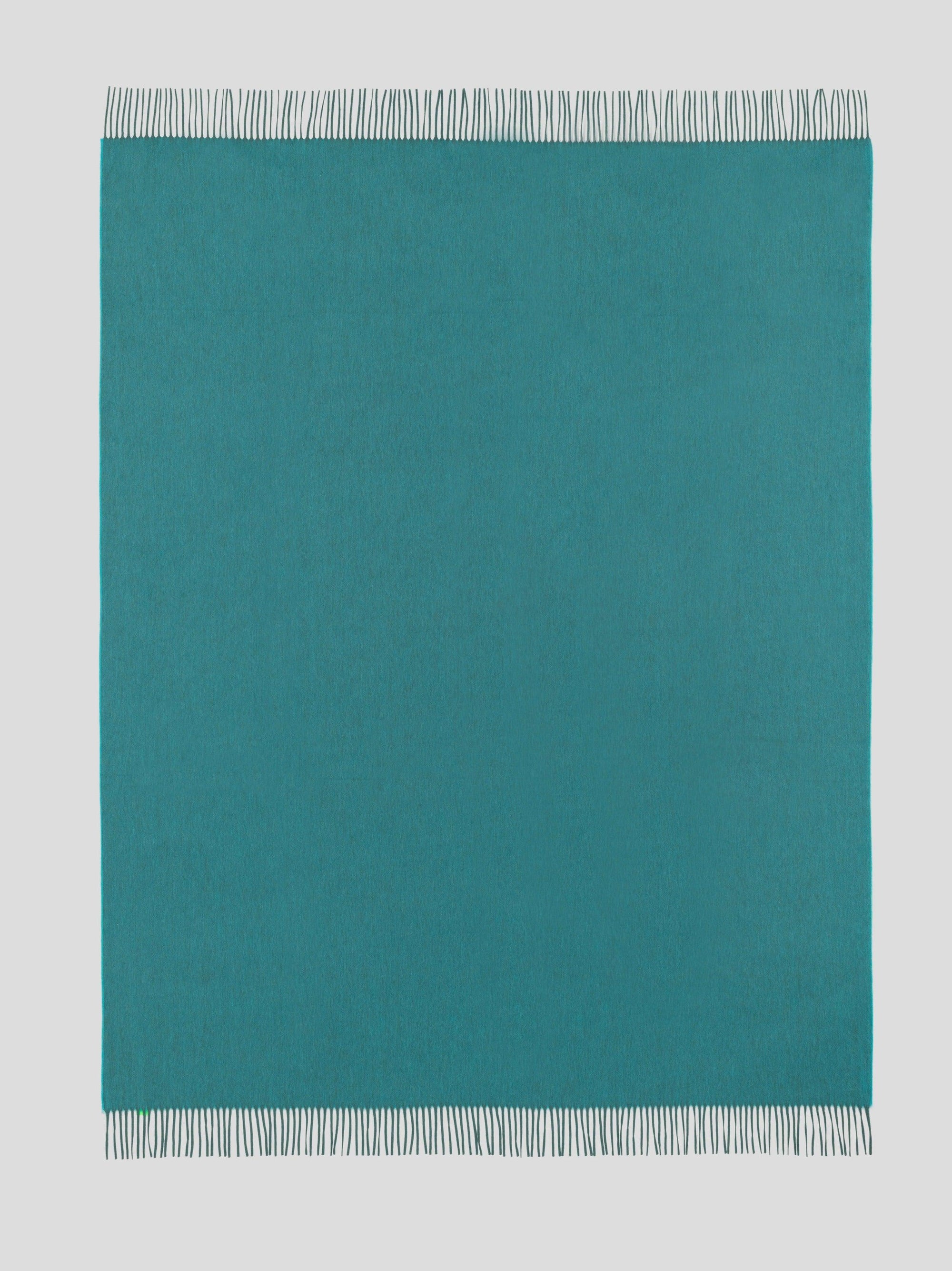 Arran Reversible Cashmere Throw Spruce Teal| Begg x Co | Begg x Co
