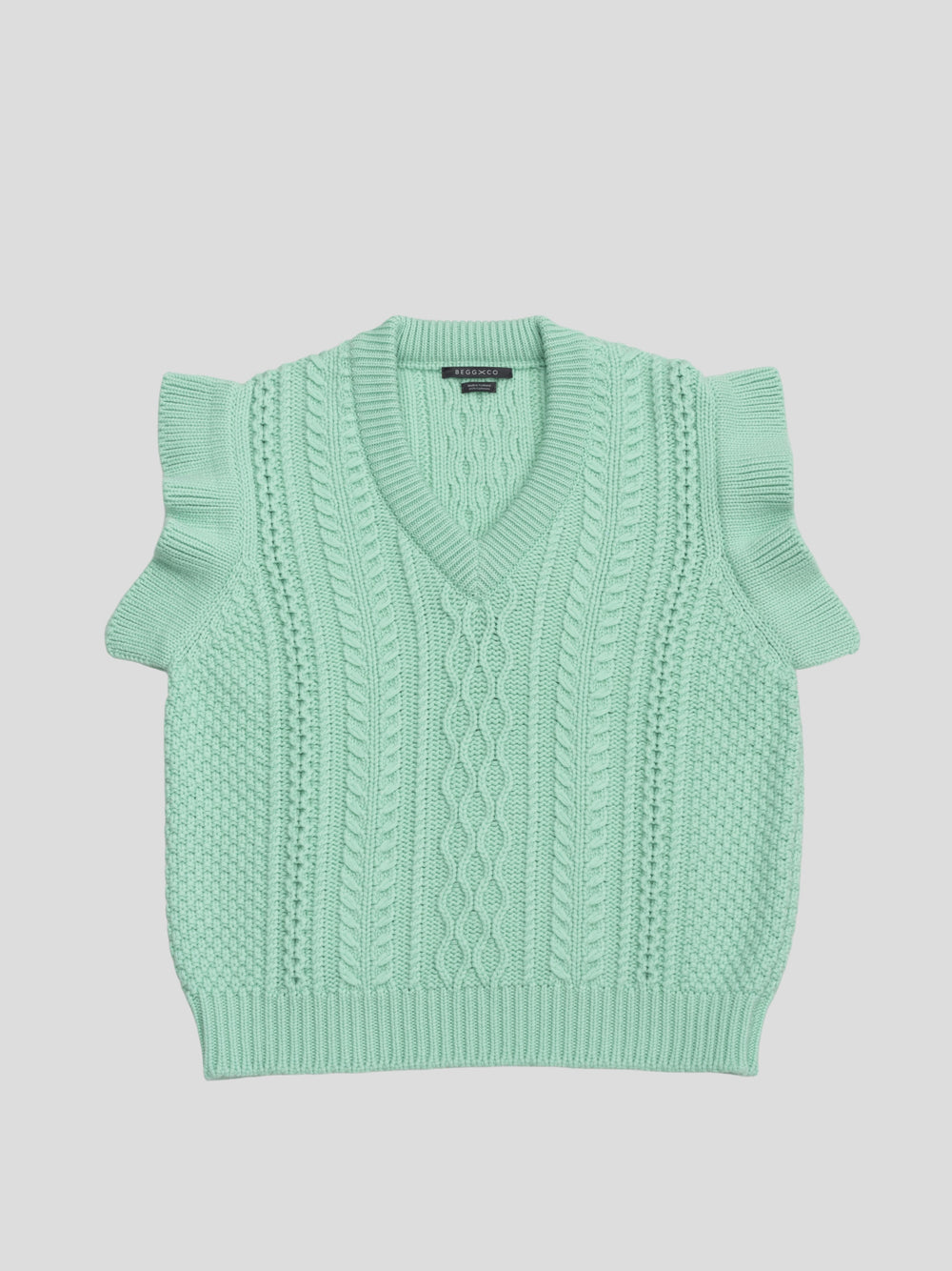 Womens Nico Cashmere Knitted Vest Mint | Begg x Co