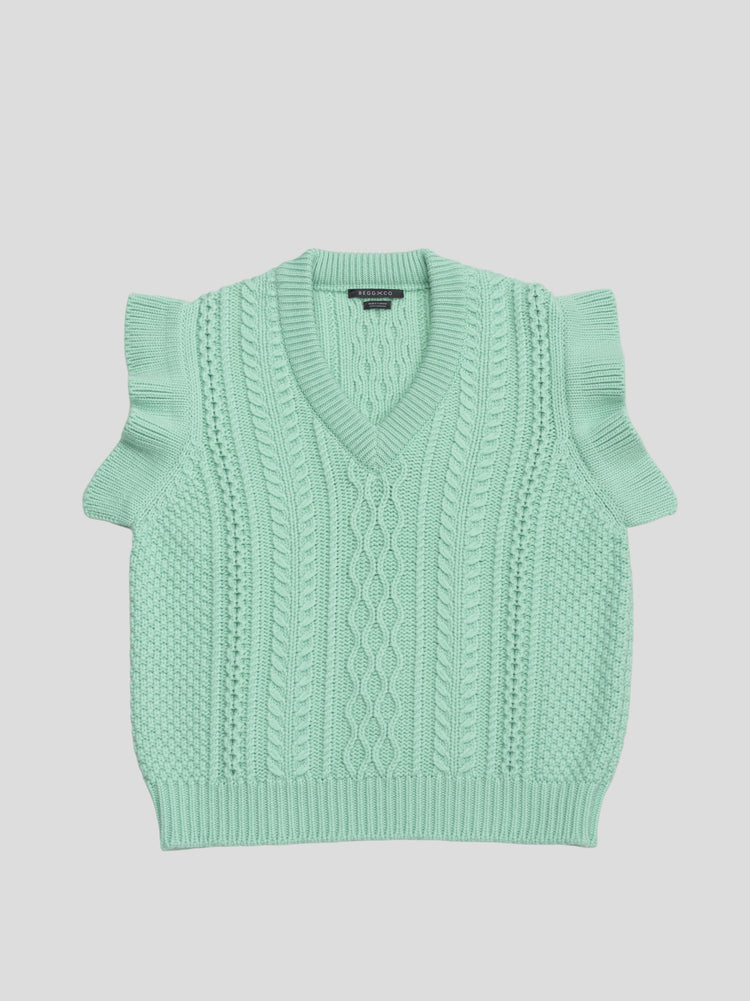 Womens Nico Cashmere Knitted Vest Mint | Begg x Co