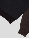 Mens Shadow Zip Cashmere Knitted Sweater Dark Brown Multi| Begg x Co