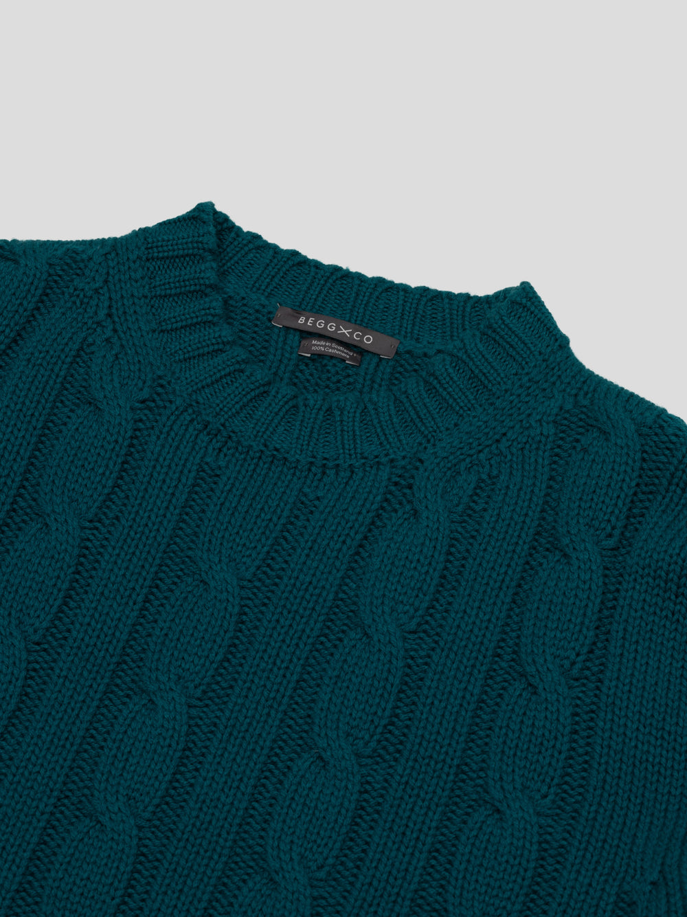 Mens Jagger Cashmere Knitted Sweater Rich Green | Begg x Co