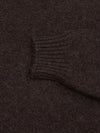 Mens Shadow Zip Cashmere Knitted Sweater Dark Brown Multi| Begg x Co