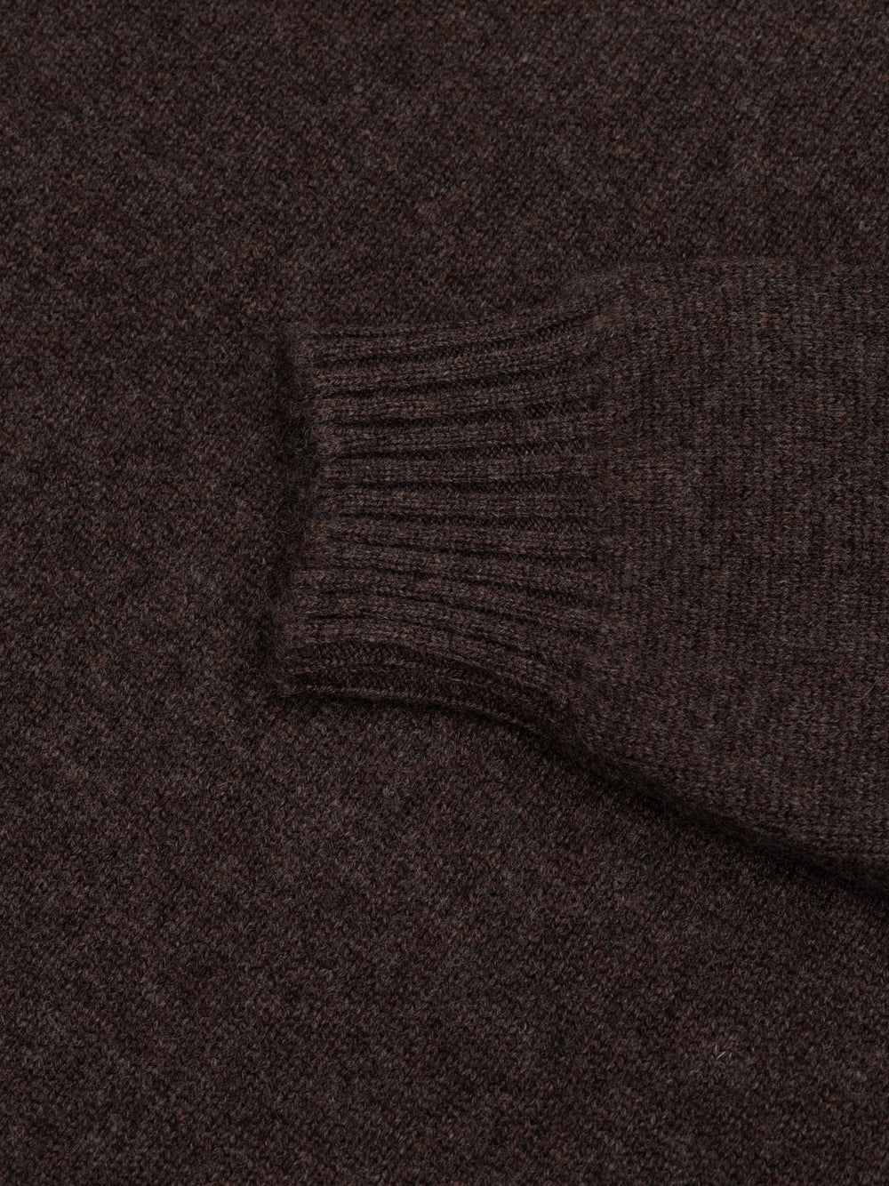 Mens Shadow Zip Cashmere Knitted Sweater Dark Brown Multi| Begg x Co