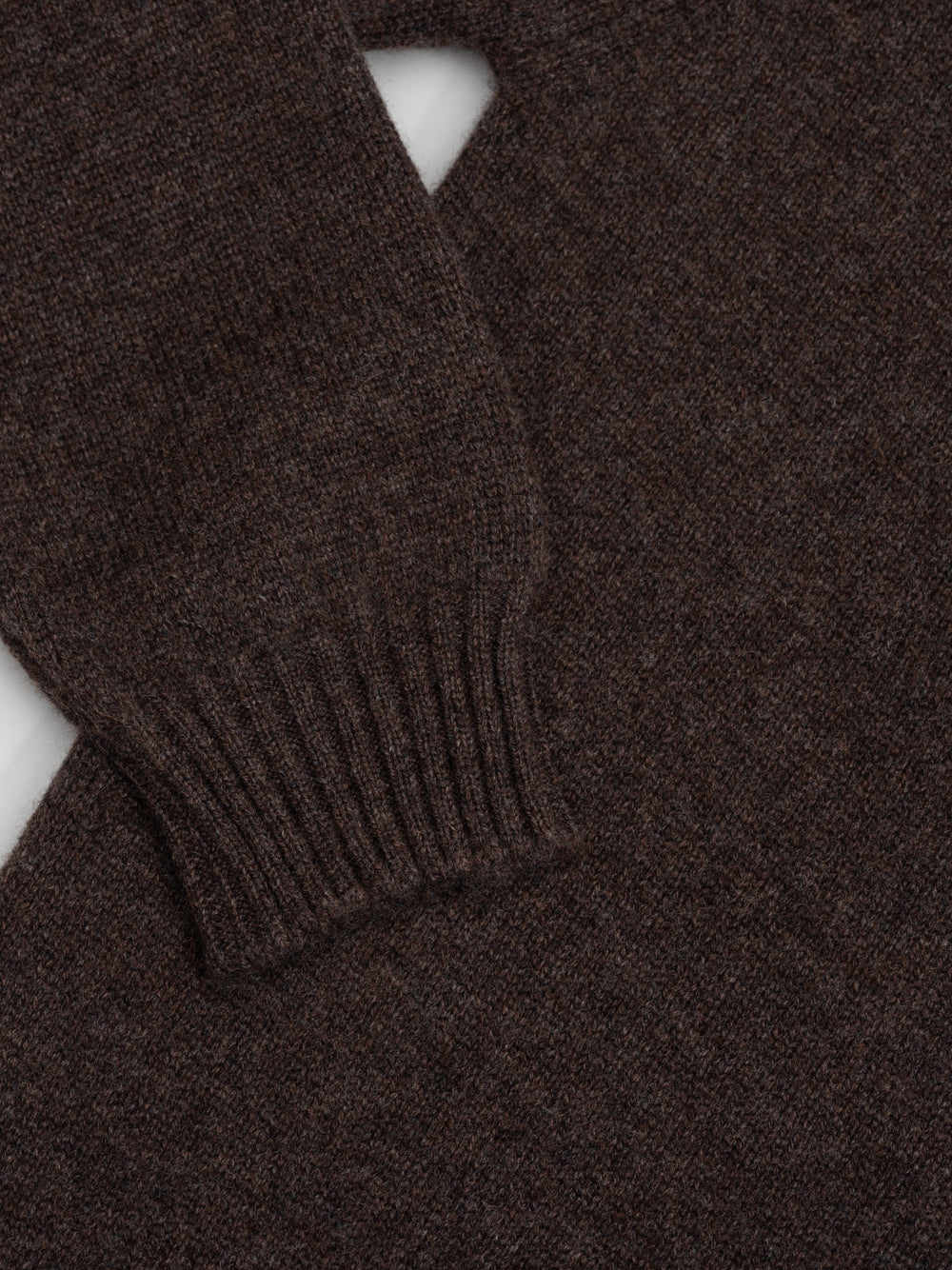 Mens Shadow Zip Cashmere Knitted Sweater Dark Brown Multi| Begg x Co