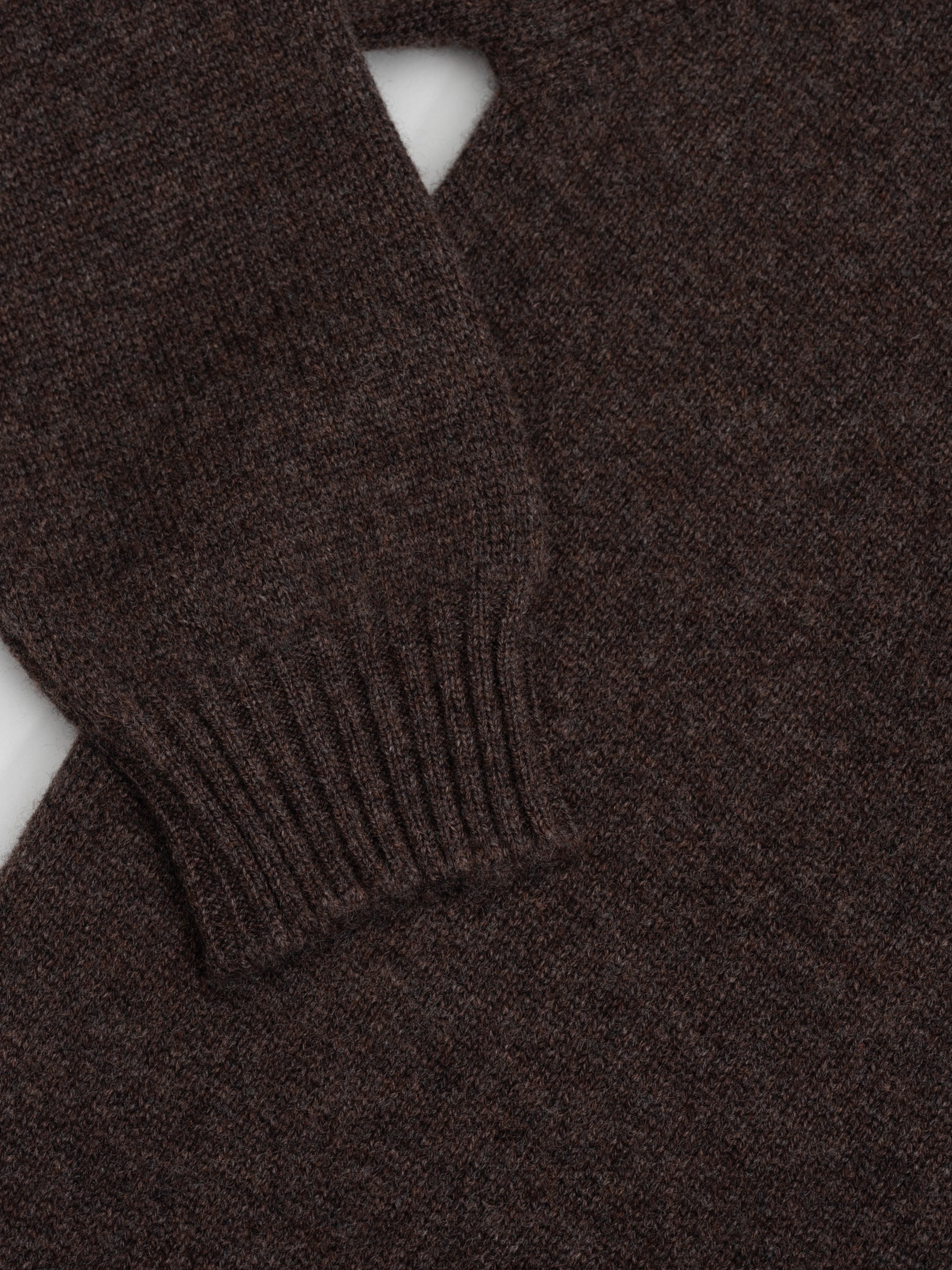 Mens Shadow Zip Cashmere Knitted Sweater Dark Brown Multi| Begg x Co