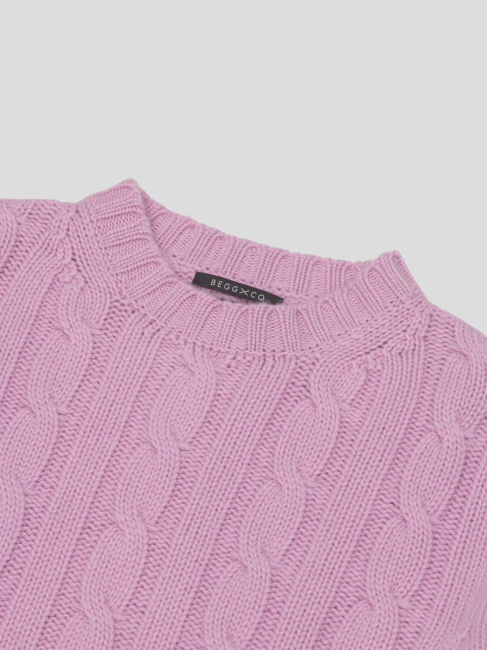 Mens Jagger Cashmere Knitted Sweater Stone Rose | Begg x Co