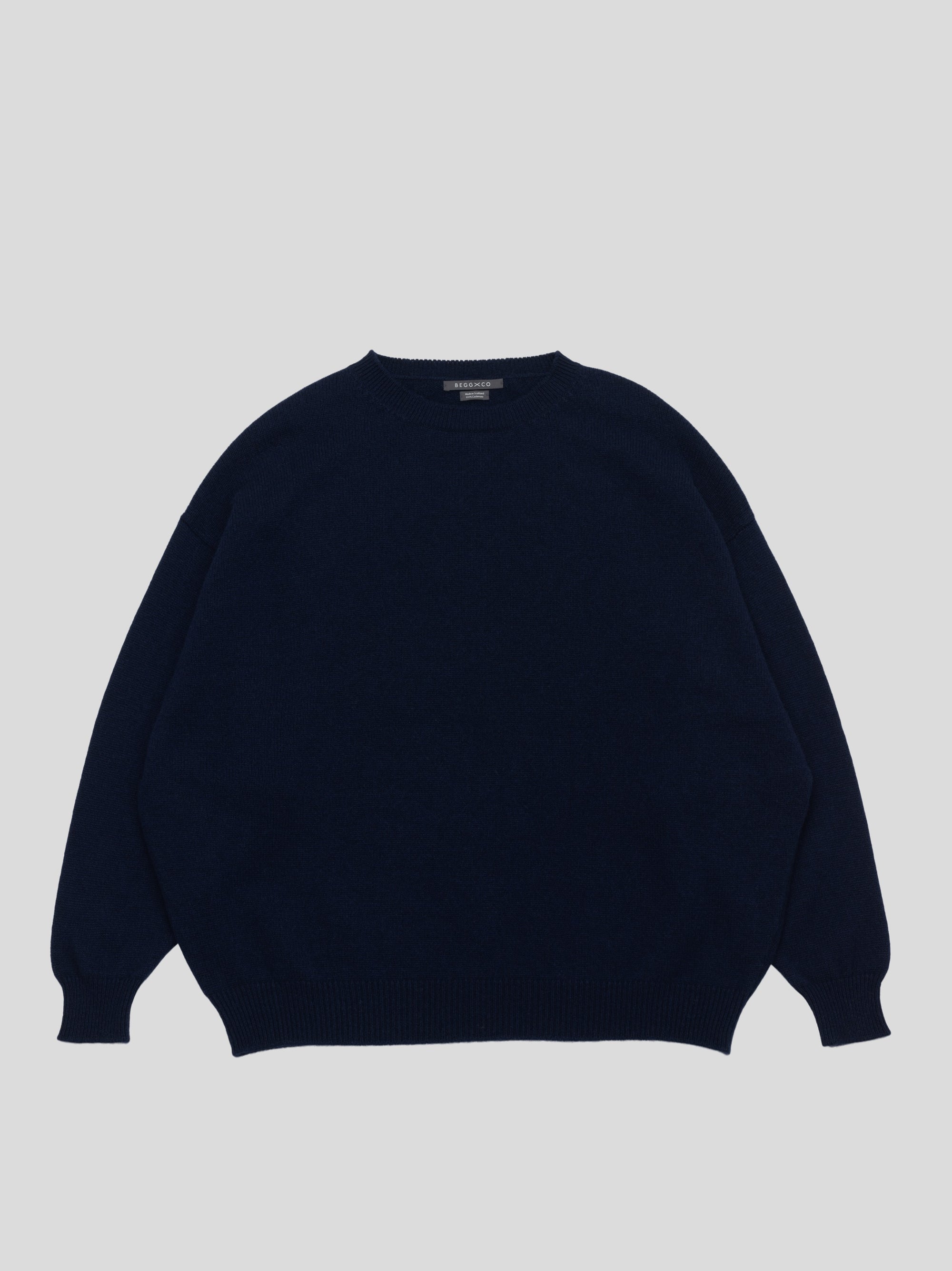Womens Joy Slouch Cashmere Knitted Sweater Navy | Begg x Co