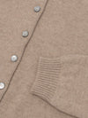 Womens Hepburn Golfer Cashmere Cardigan Natural Melange | Begg x Co