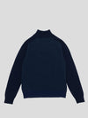 Mens Shadow Zip Cashmere Knitted Sweater Night Sky Navy | Begg x Co