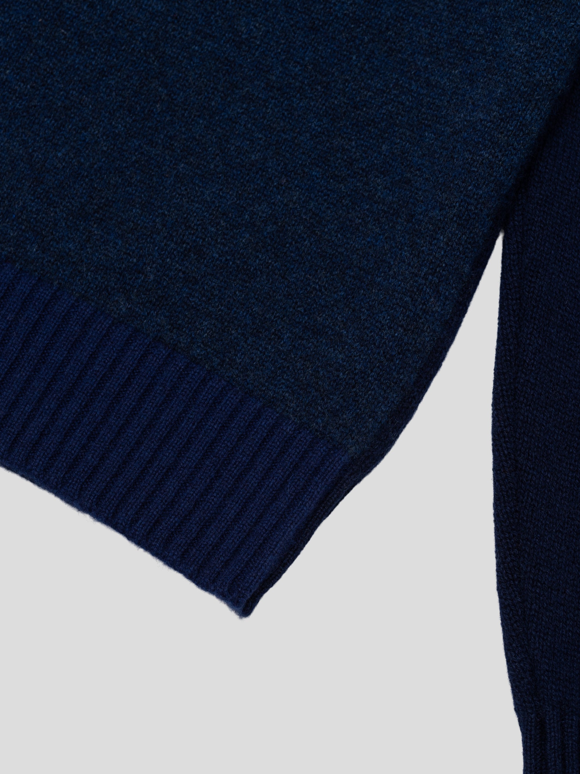 Mens Shadow Zip Cashmere Knitted Sweater Night Sky Navy | Begg x Co