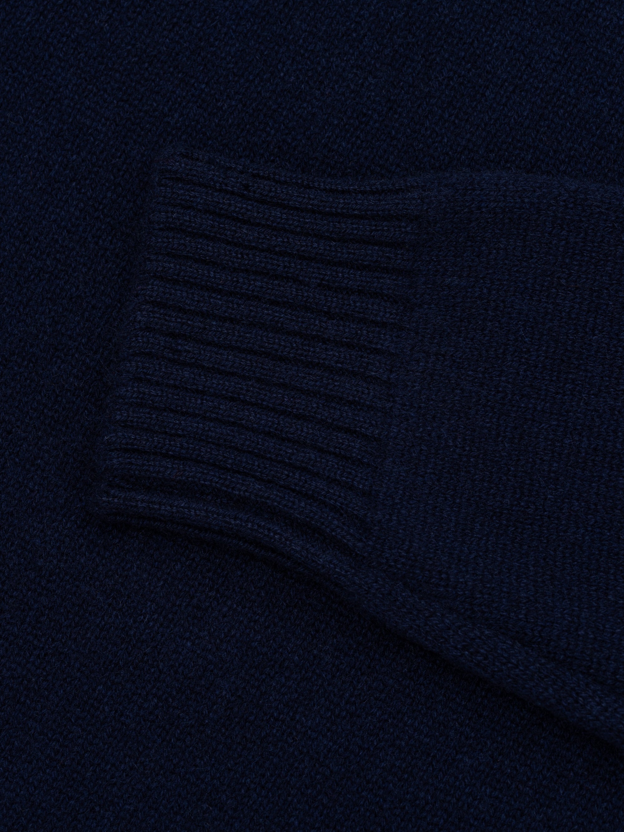 Mens Shadow Zip Cashmere Knitted Sweater Night Sky Navy | Begg x Co