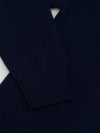 Mens Shadow Zip Cashmere Knitted Sweater Night Sky Navy | Begg x Co