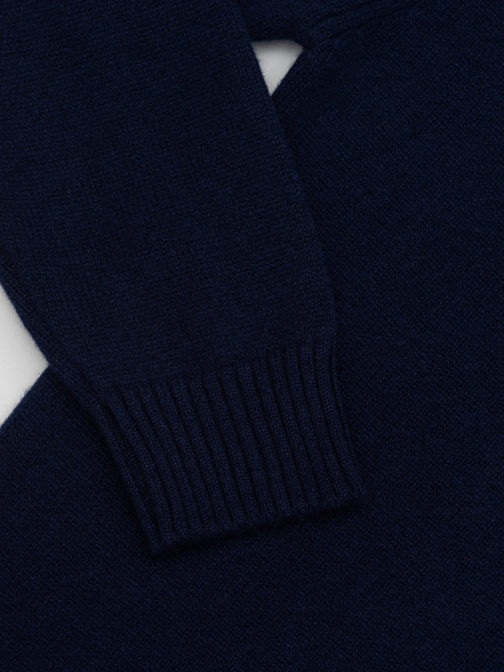 Mens Shadow Zip Cashmere Knitted Sweater Night Sky Navy | Begg x Co
