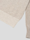 Mens Shadow Cashmere Crewneck Sweater Natural | Begg x Co