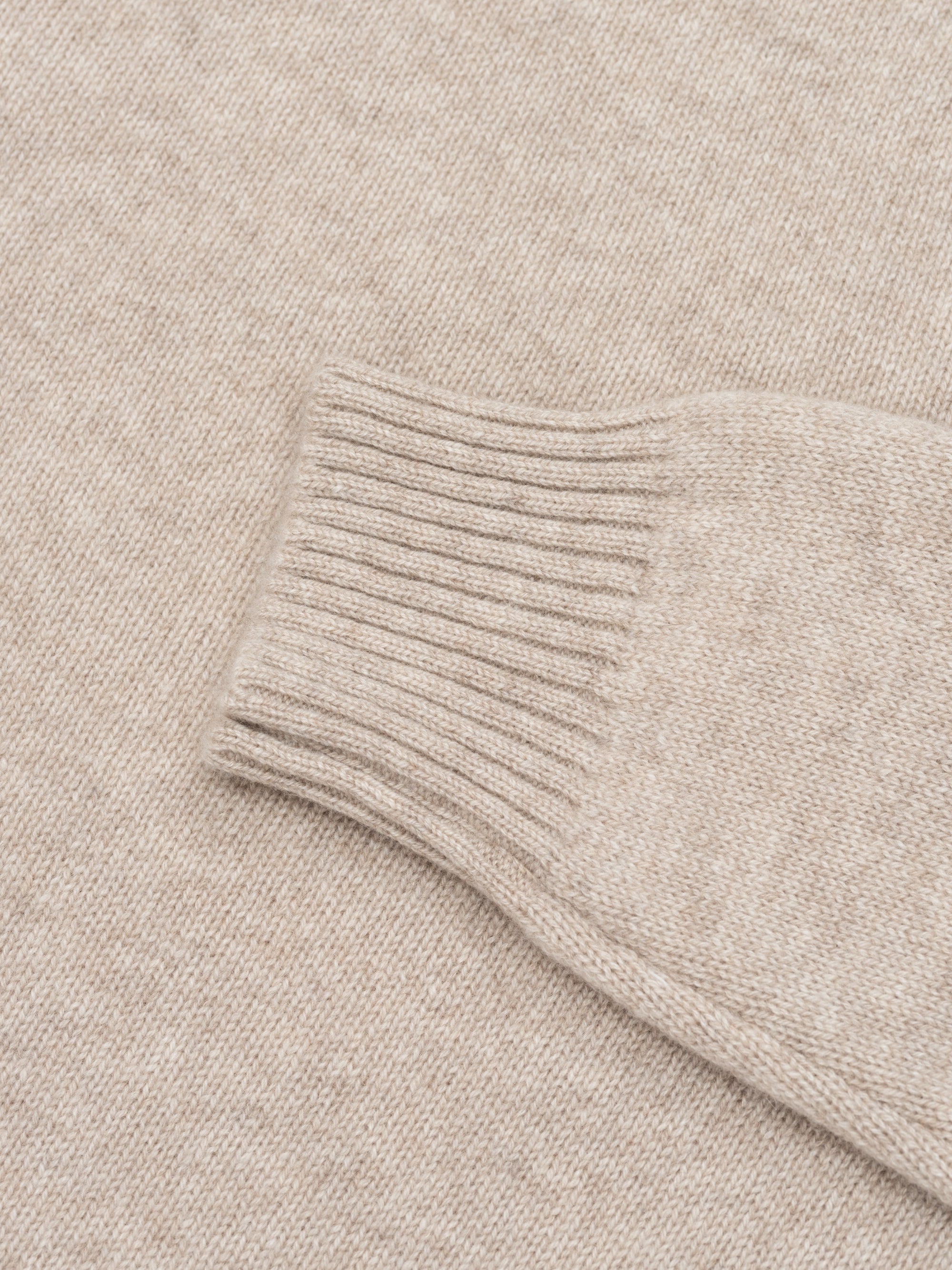 Mens Shadow Cashmere Crewneck Sweater Natural | Begg x Co
