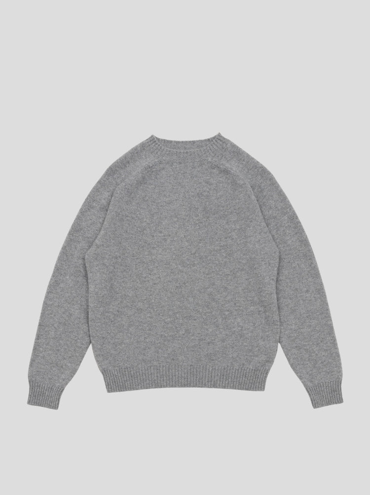 Mens Architect Crew Knitted Cashmere Sweater Dark Grey | Begg x Co
