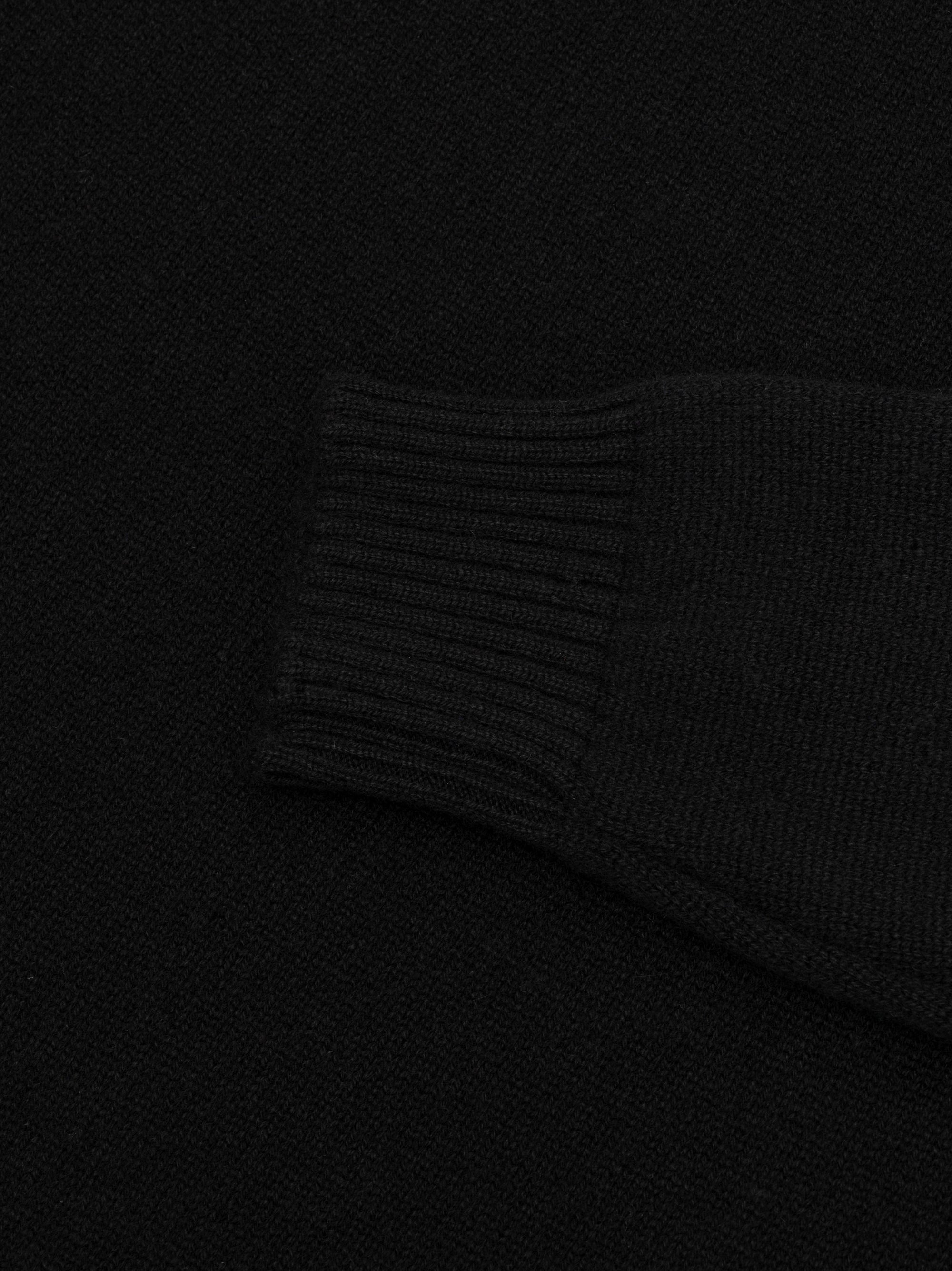 Mens Architect Crew Knitted Cashmere Sweater Black | Begg x Co