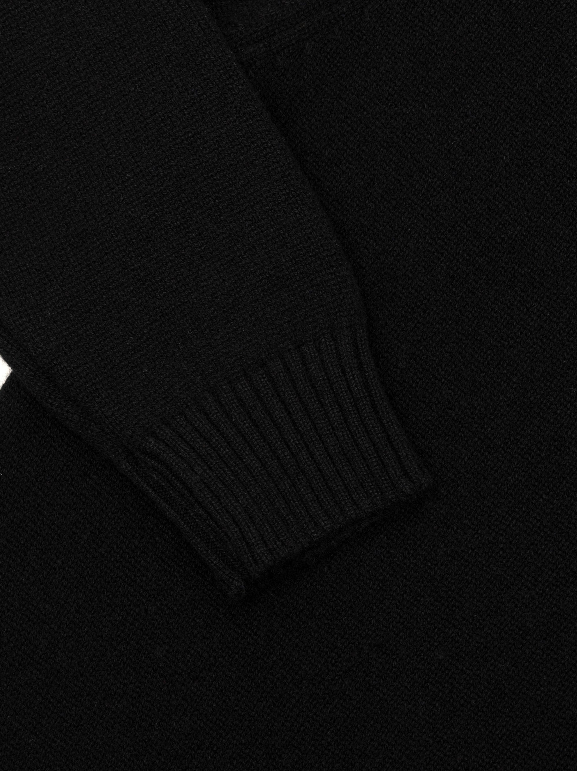 Mens Architect Crew Knitted Cashmere Sweater Black | Begg x Co