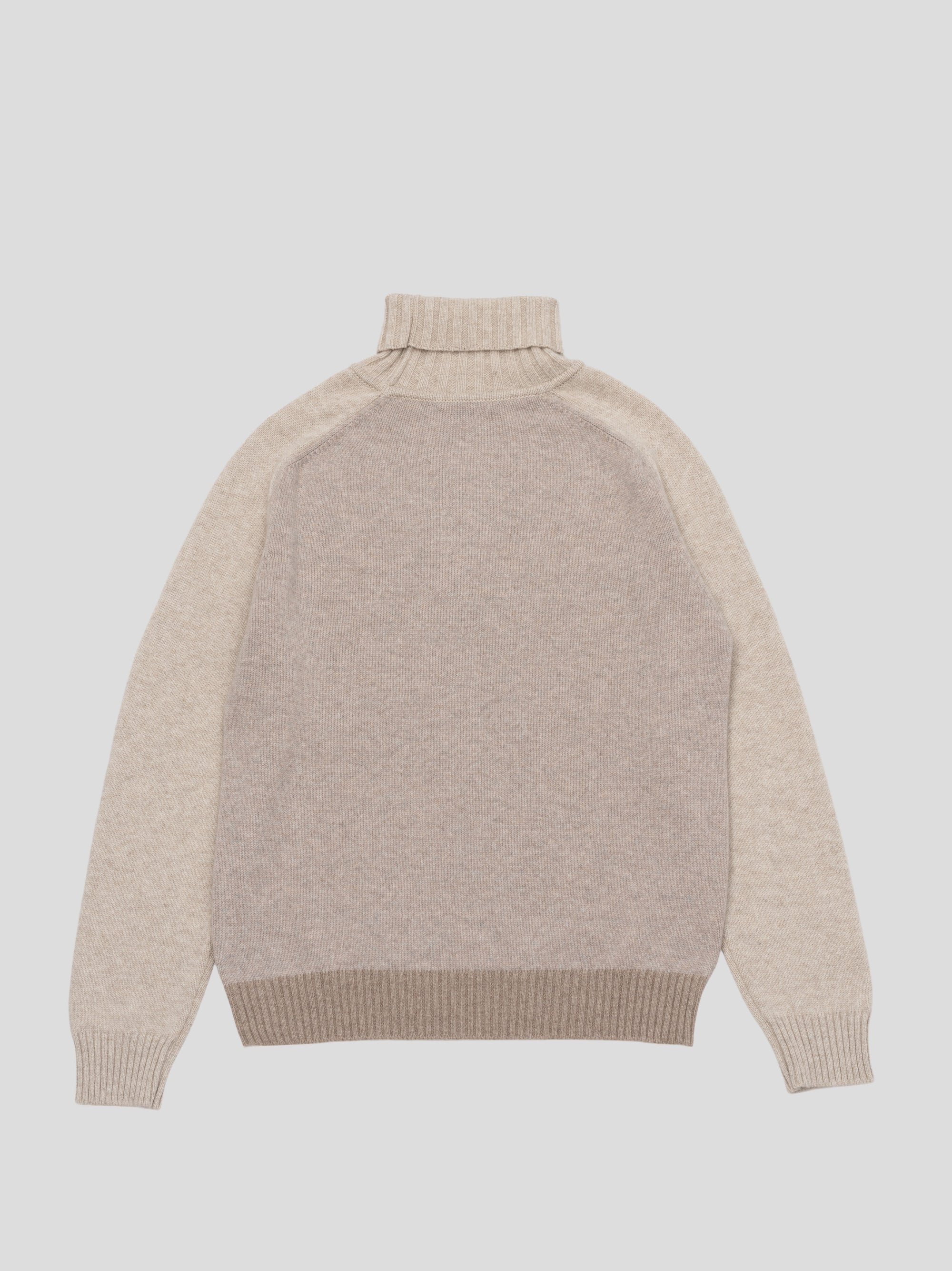 Mens Shadow Roll Collar Cashmere Knitted Sweater Moondust | Begg x Co