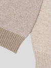 Mens Shadow Roll Collar Cashmere Knitted Sweater Moondust | Begg x Co