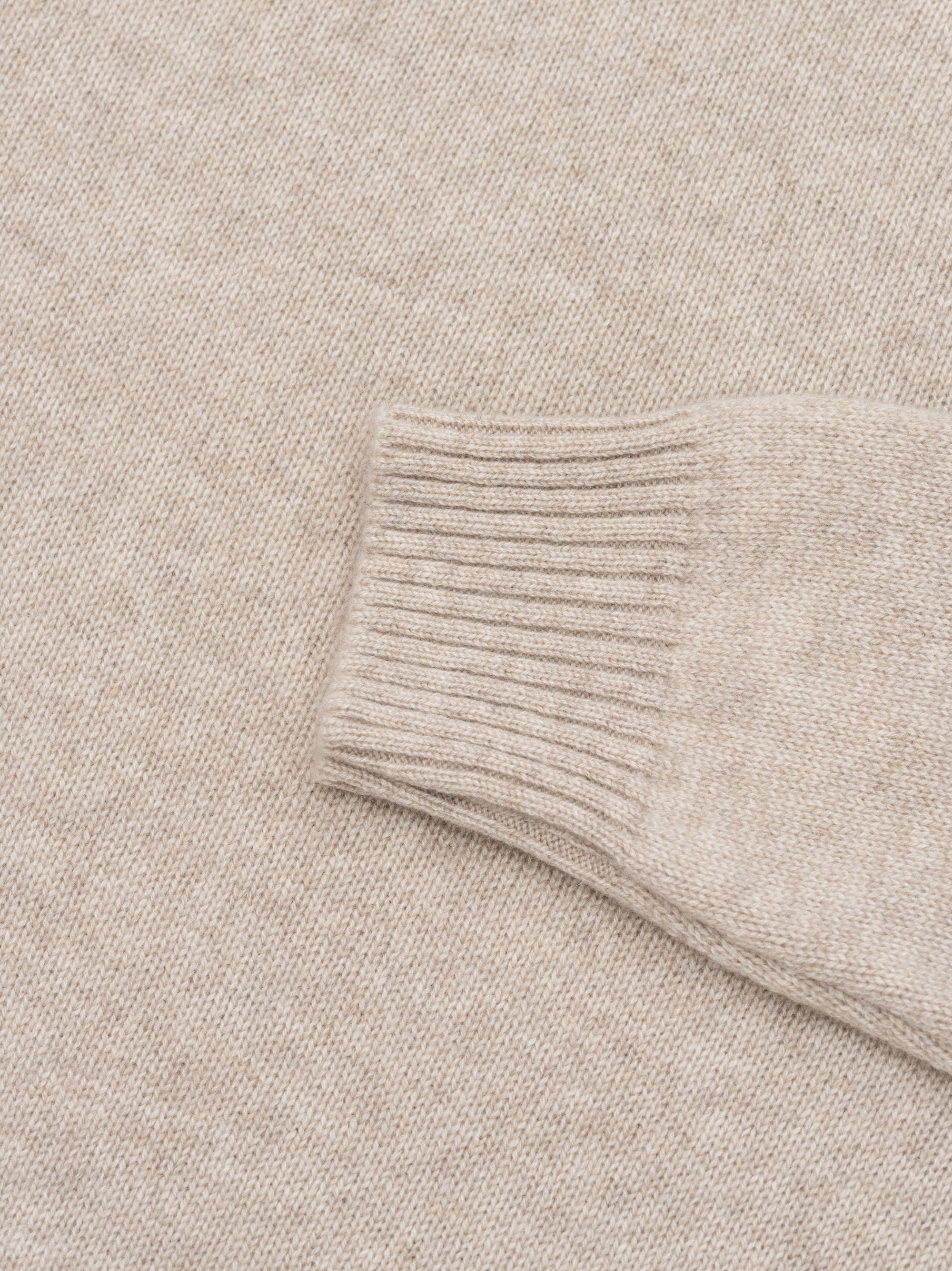 Mens Shadow Roll Collar Cashmere Knitted Sweater Moondust | Begg x Co