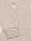 Mens Shadow Roll Collar Cashmere Knitted Sweater Moondust | Begg x Co