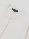 Womens Hepburn Golfer Knitted Cashmere Cardigan Frost | Begg x Co