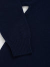Mens Architect Roll Collar Knitted Cashmere Sweater Navy | Begg x Co`