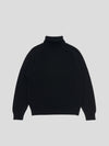 Mens Architect Roll Collar Knitted Cashmere Sweater Black | Begg x Co