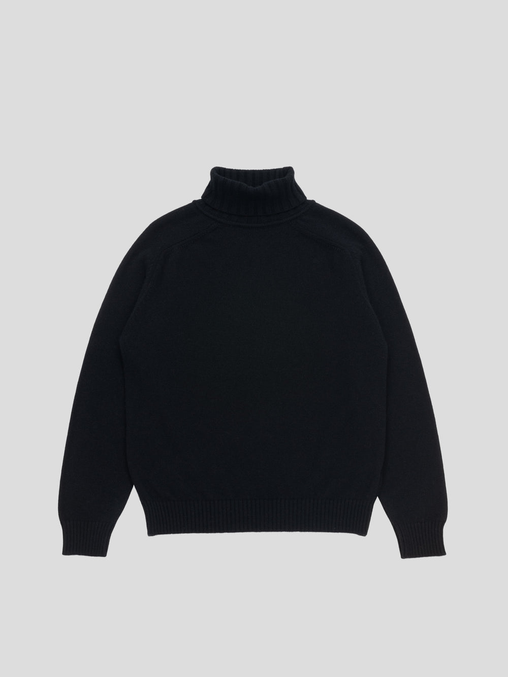 Mens Architect Roll Collar Knitted Cashmere Sweater Black | Begg x Co
