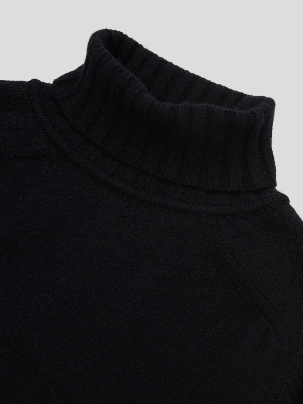 Mens Architect Roll Collar Knitted Cashmere Sweater Black | Begg x Co