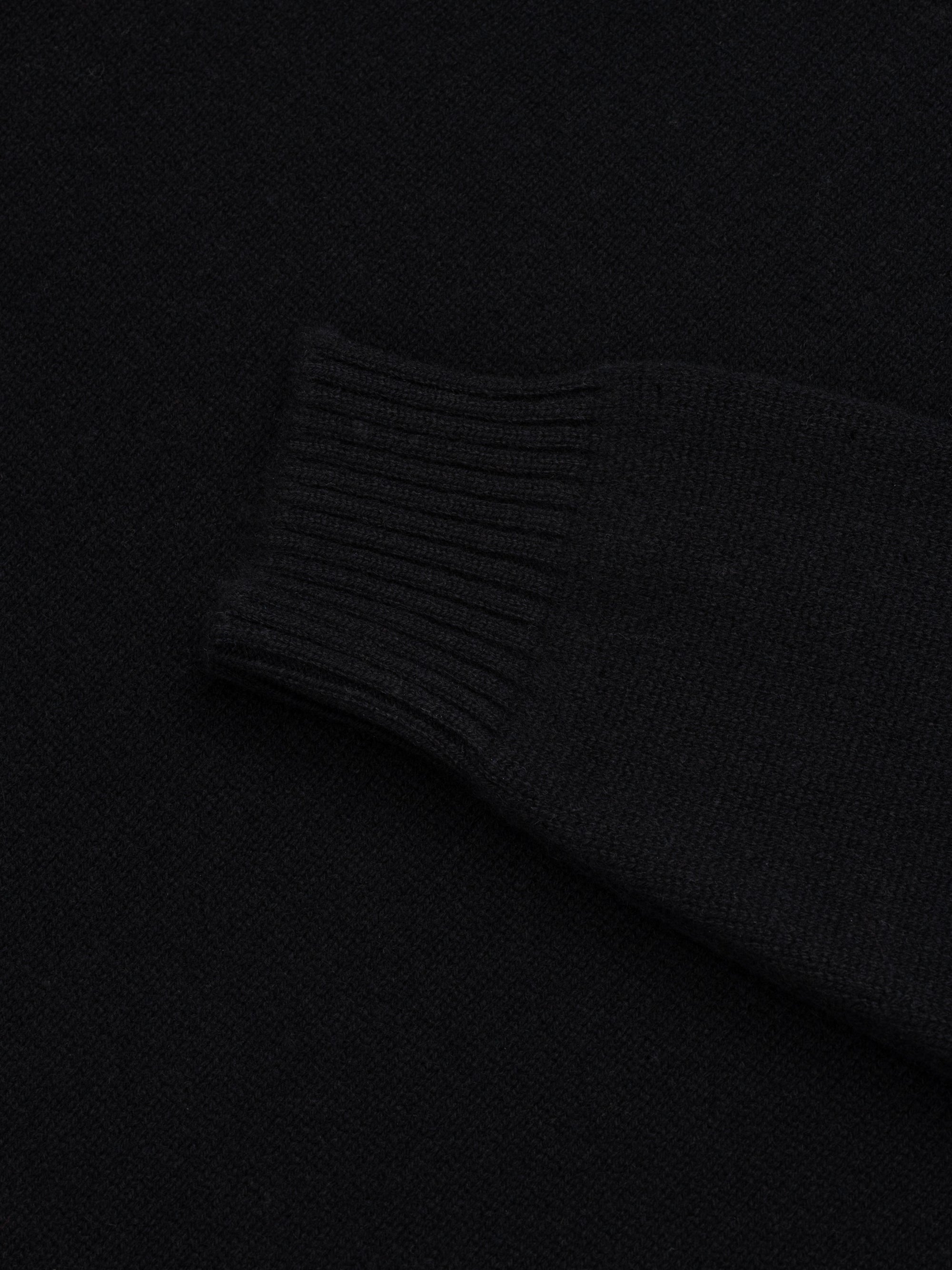Mens Architect Roll Collar Knitted Cashmere Sweater Black | Begg x Co