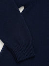 Mens Architect Crew Neck Knitted Cashmere Sweater Navy | Begg x Co