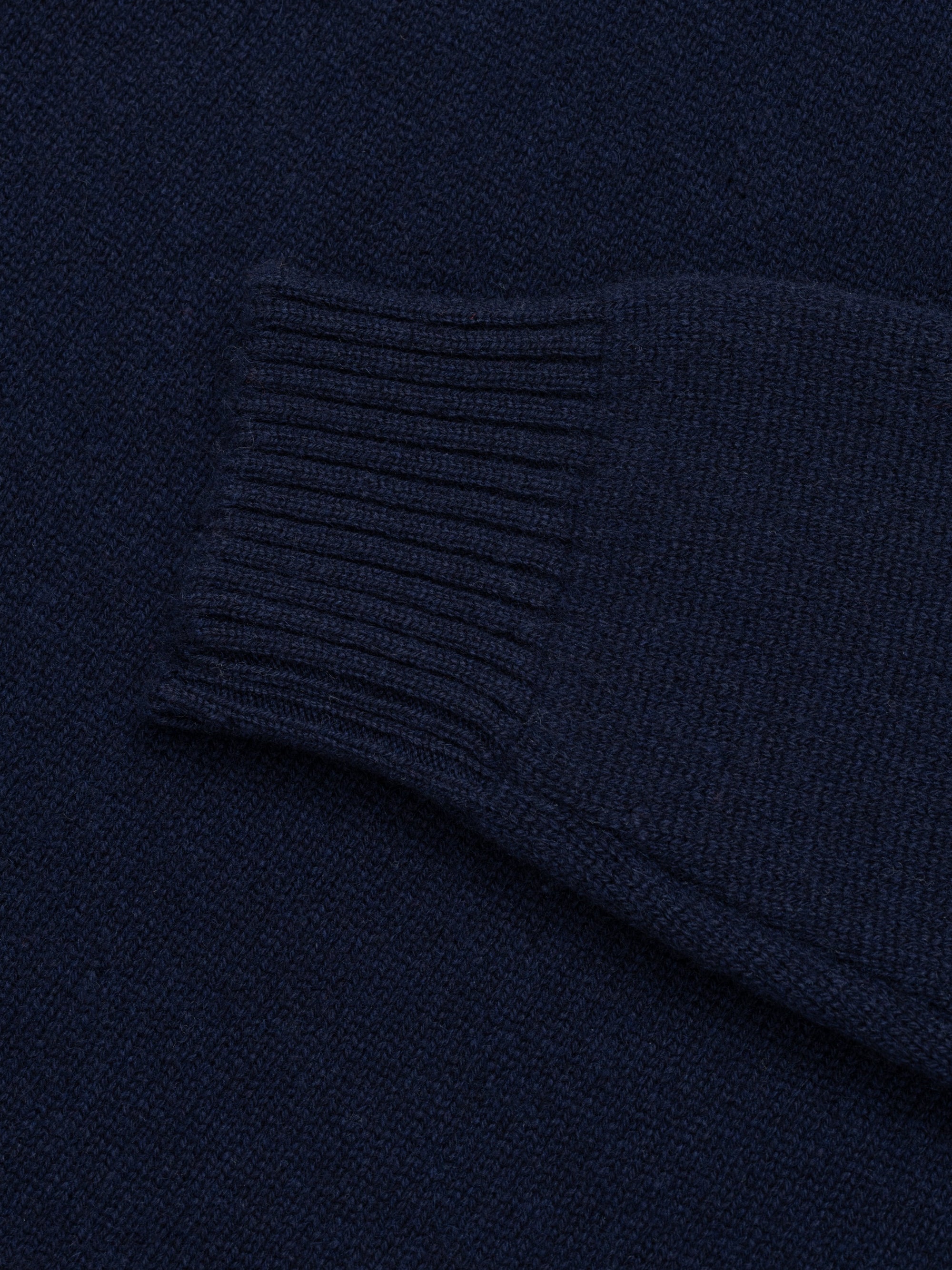 Mens Architect Crew Neck Knitted Cashmere Sweater Navy | Begg x Co