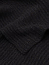 Furrow Knitted Cashmere Blanket Charcoal | Begg x Co