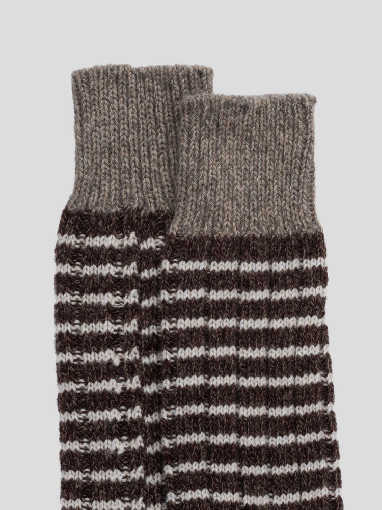 Mens Herder Cashmere Socks Peaty Marl Navy | Begg x Co