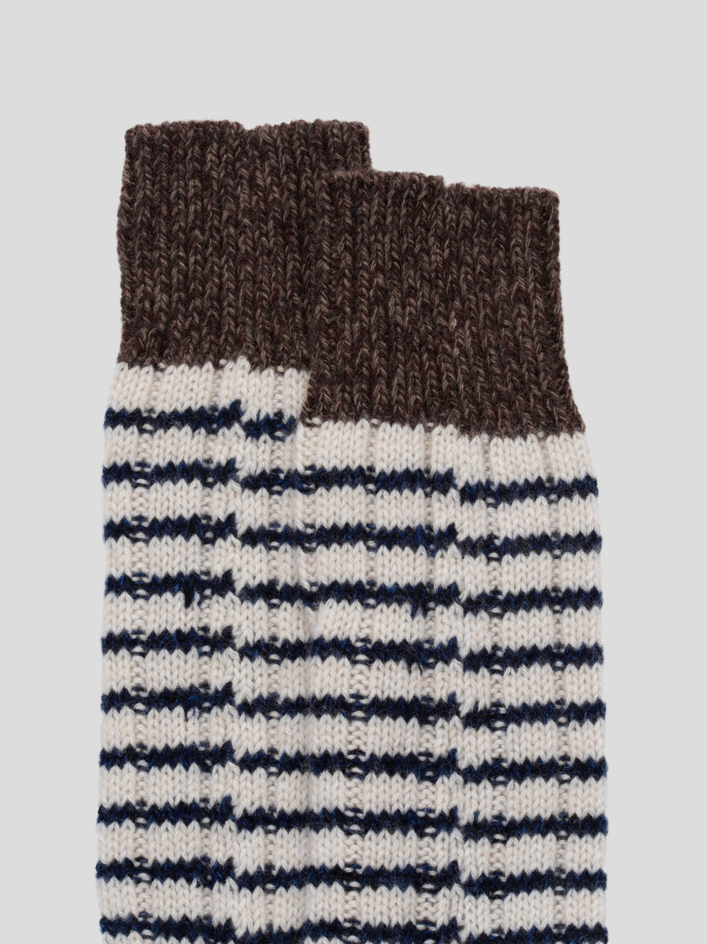 Mens Herder Cashmere Socks Snow Marl Elk | Begg x Co