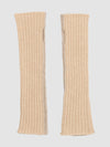 Women's Switch Cashmere Knitted Wrist Warmer Camel Multi | Begg x Co