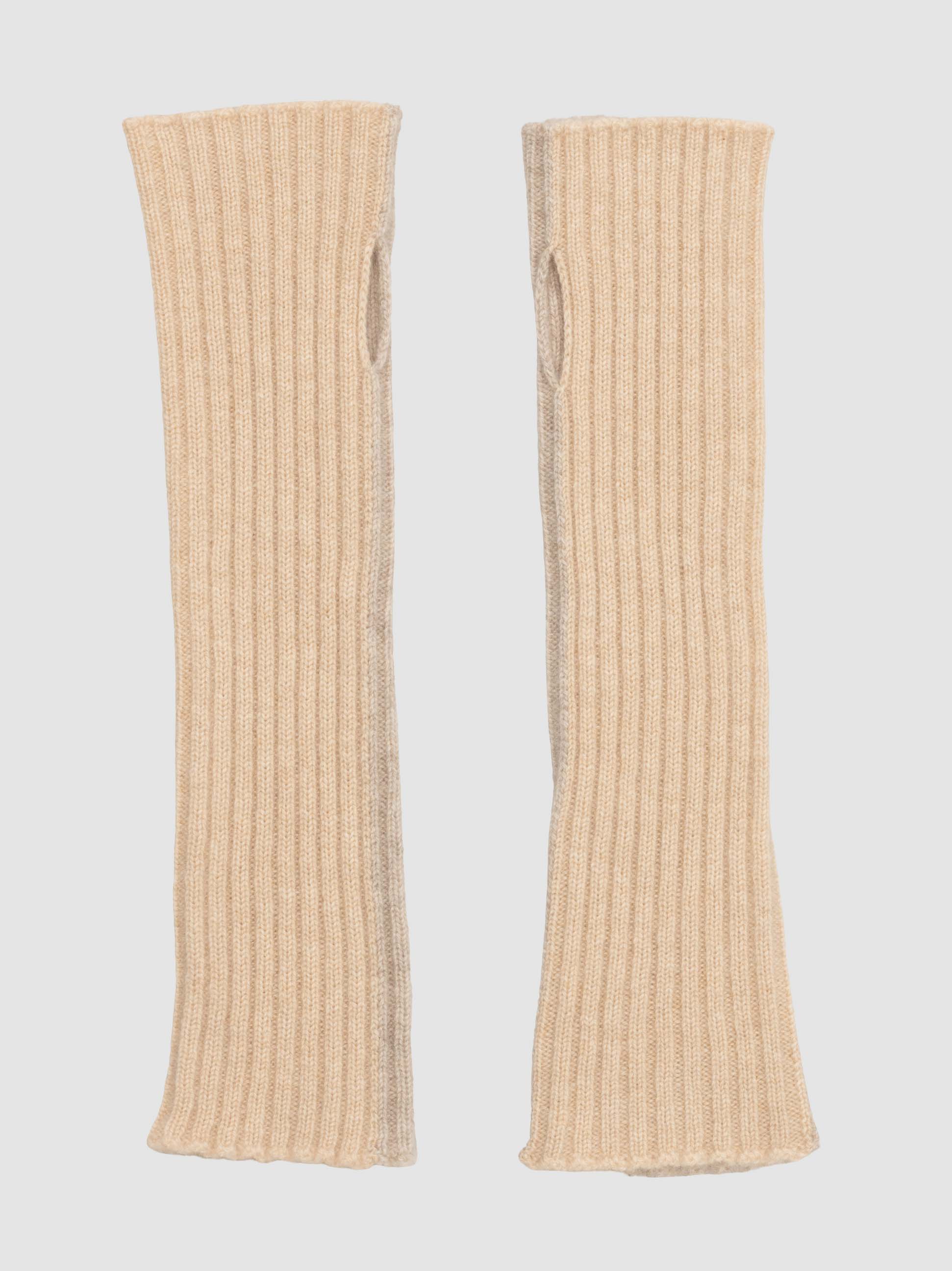 Women's Switch Cashmere Knitted Wrist Warmer Camel Multi | Begg x Co