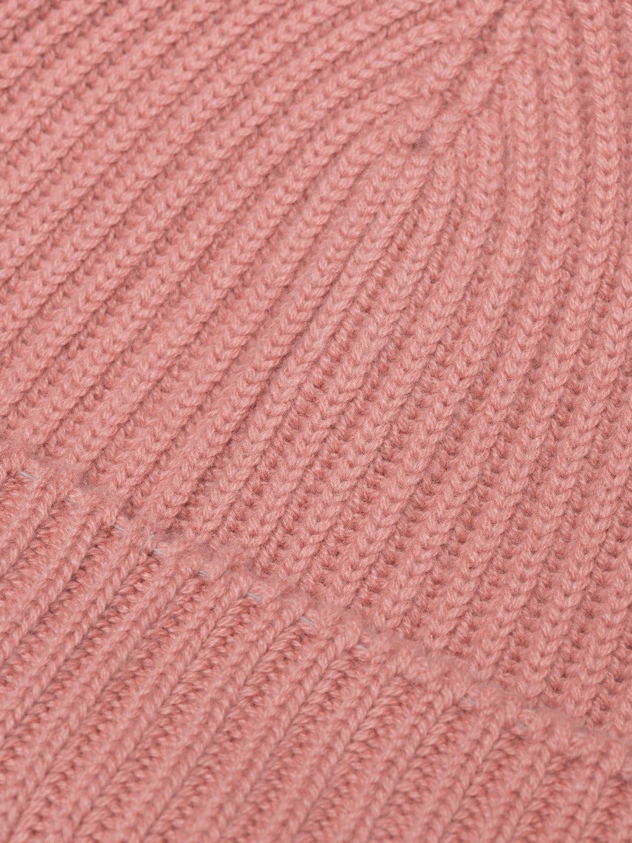 Mens Darcey Pink Knitted Cashmere Beanie Hat | Begg x Co