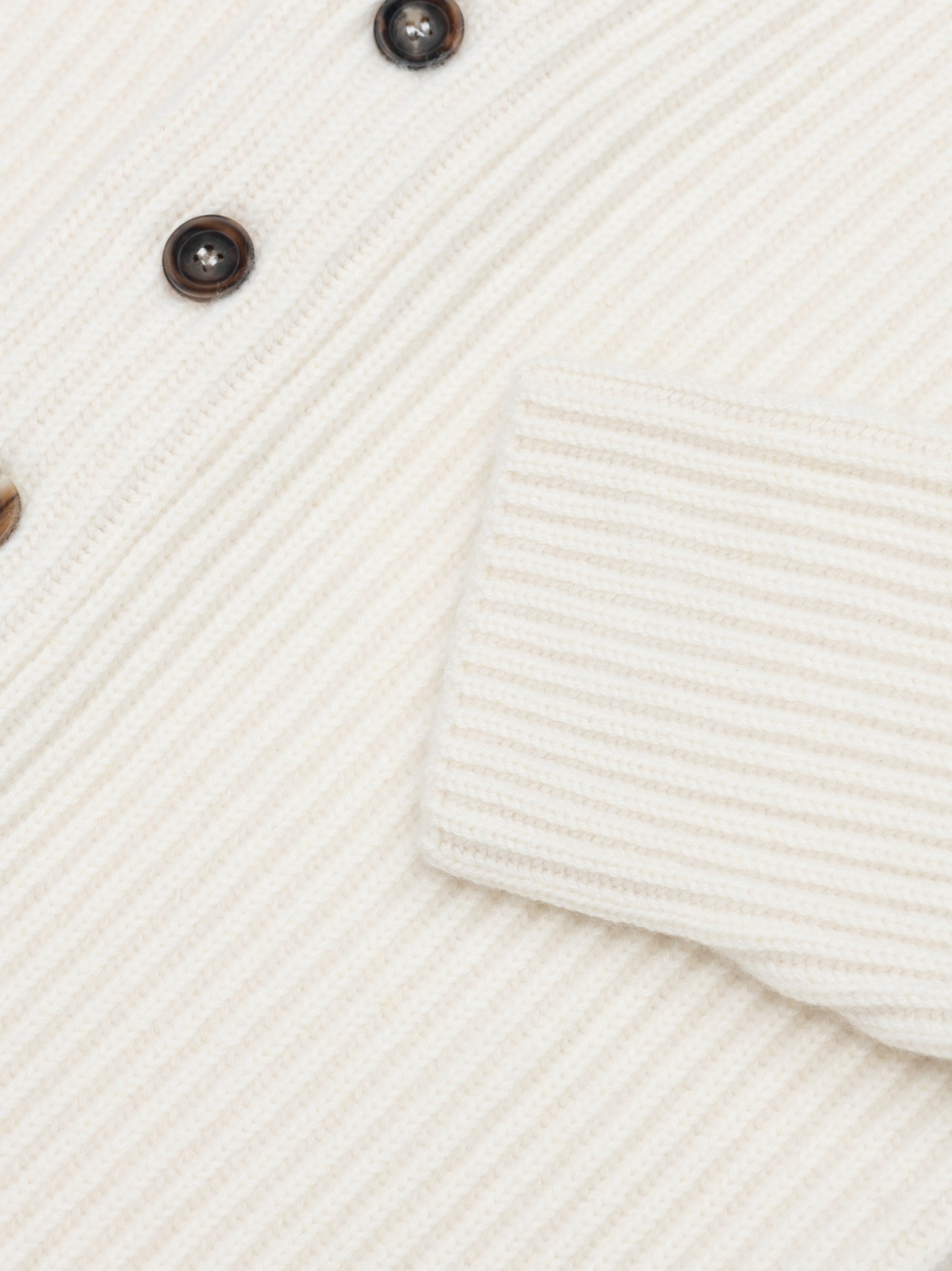 Men's Luxury Knitted Ivory Shawl Collar Cardigan | Begg x Co