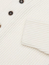 Women's Luxury Knitted Ivory Shawl Collar Cardigan | Begg x Co