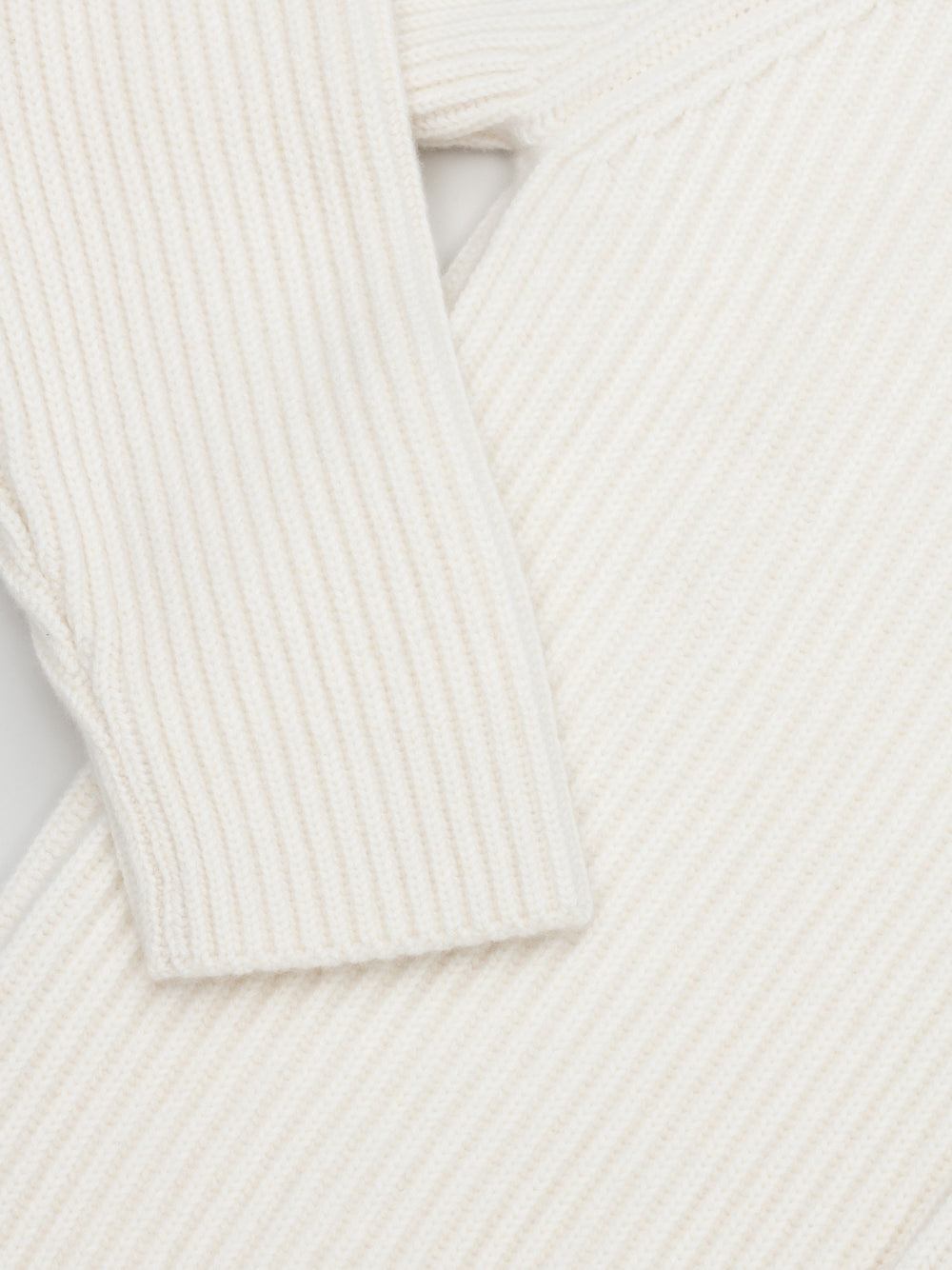 Women's Luxury Knitted Ivory Shawl Collar Cardigan | Begg x Co