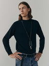Mens Architect Crew Knitted Cashmere Sweater Black | Begg x Co