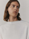 Mens Architect Crew Neck Knitted Cashmere Sweater Frost White | Begg x Co